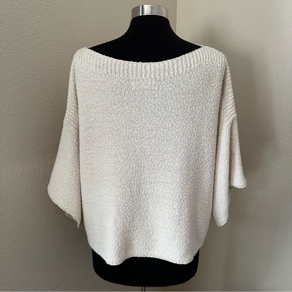Anthropologie Ronita Sweater Tee Ivory Size M - Picture 10 of 15